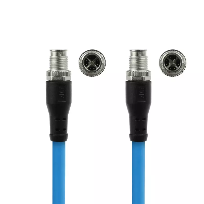 ACT Industrial 3.00 meters Sensor cable M12X 8-pin male to M12X 8-pin male, Superflex SF/UTP TPEcable, shielded