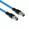 ACT Industrial 5.00 meters Sensor cable M12X 8-pin male to M12X 8-pin male, Superflex SF/UTP TPE cable, shielded