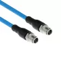 ACT Industrial 5.00 meters Sensor cable M12X 8-pin male to M12X 8-pin male, Superflex SF/UTP TPE cable, shielded