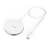Hama MagCharge FC15 Mobile phone, Smartphone White USB Wireless charging Fast charging Indoor