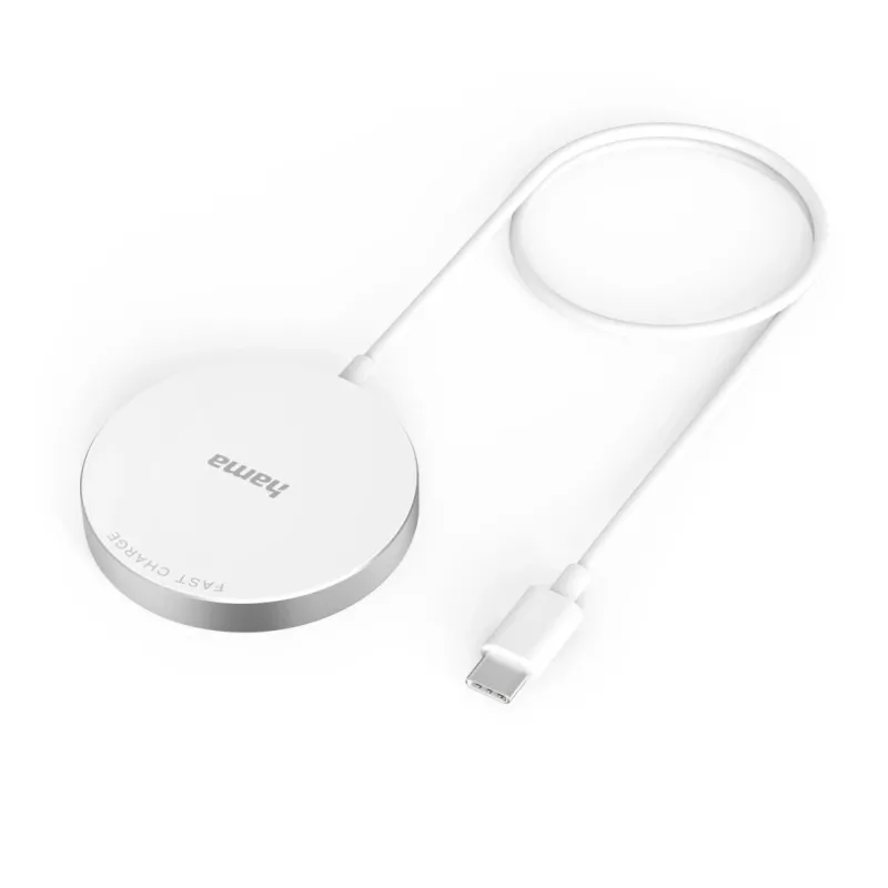 Hama MagCharge FC15 Mobile phone, Smartphone White USB Wireless charging Fast charging Indoor