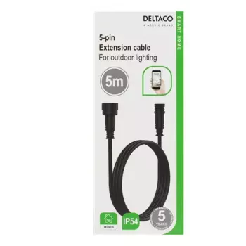 Power Cable Deltaco SH-OLC01 Black 5 m