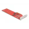 DeLOCK PCI Express x8 Card to 2 x internal NVMe M.2 Key M 110 mm Bifurcation Low Profile