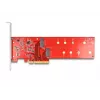 DeLOCK PCI Express x8 Card to 2 x internal NVMe M.2 Key M 110 mm Bifurcation Low Profile