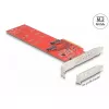 DeLOCK PCI Express x8 Card to 2 x internal NVMe M.2 Key M 110 mm Bifurcation Low Profile