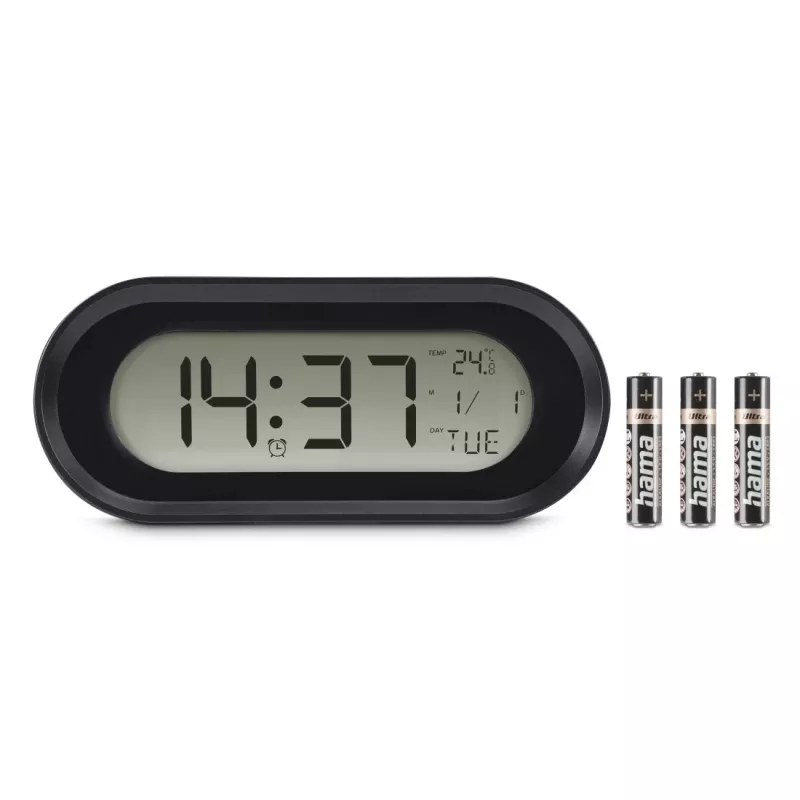 Hama Samos Digital alarm clock Black