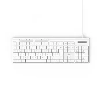 Hama CK-200 keyboard Home/Office USB QWERTZ German White
