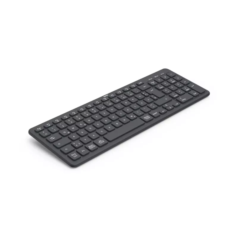 Hama WK-300 keyboard Home/Office RF Wireless + Bluetooth QWERTZ German Black