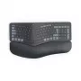 Hama WK-900 Ergo keyboard Home/Office RF Wireless + Bluetooth QWERTZ German Black, Blue, Dark Grey