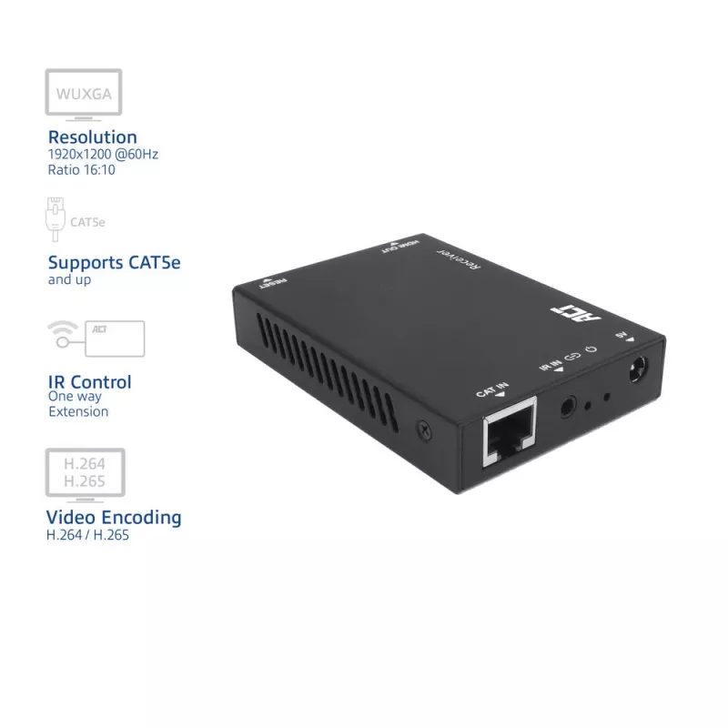 Receiver ACT AC7853 HDMI over CATx — receiver for HDMI signal over Ethernet up to 150 m