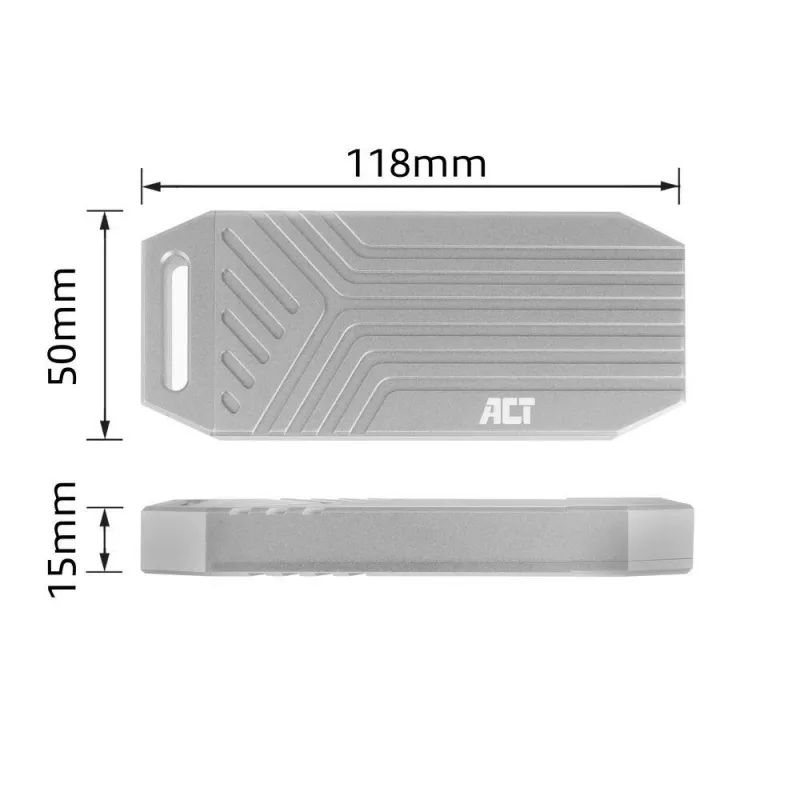 ACT USB 40Gbps M.2 2280 NVMe / PCIe SSD Enclosure, tool-free