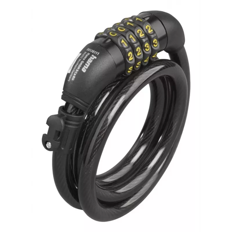 Hama 00178135 bike lock Black 1200 mm Cable lock