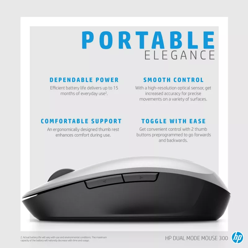 Mouse HP Dual Mode Mouse RF Wireless Bluetooth