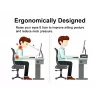 Monitor stand EQUIP Ergonomic Monitor Stand with USB (USB-A x4, USB-C x1), freestanding, 25 kg, black