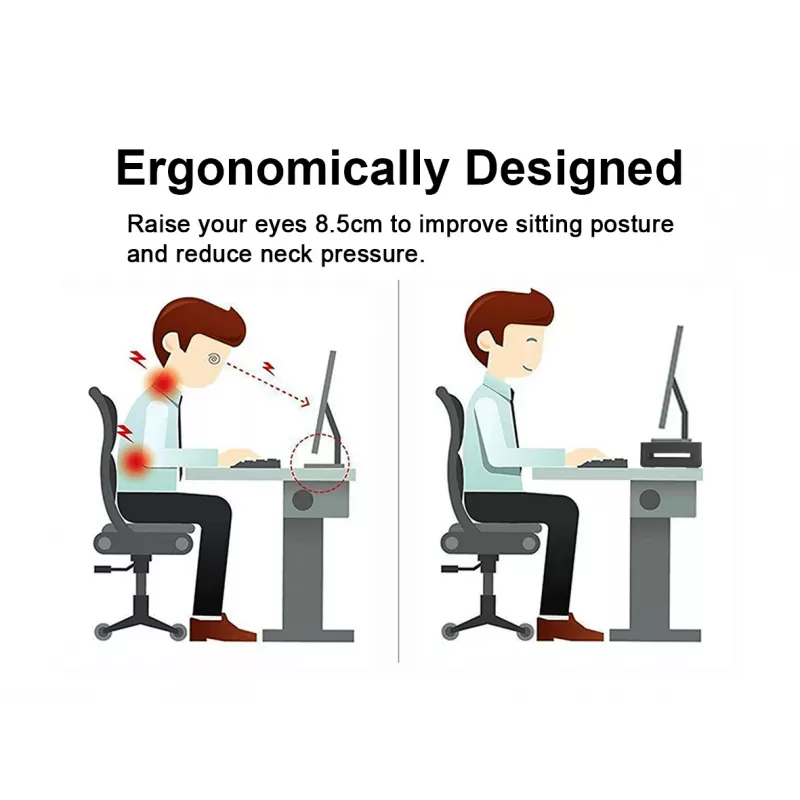 Monitor stand EQUIP Ergonomic Monitor Stand with USB (USB-A x4, USB-C x1), freestanding, 25 kg, black