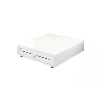 Cash register drawer EQUIP 351011, manual/automatic POS drawer, 4 bill / 8 coin compartments, metal, white, 420×405×110 mm