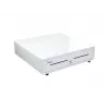 Cash register drawer EQUIP 351011, manual/automatic POS drawer, 4 bill / 8 coin compartments, metal, white, 420×405×110 mm