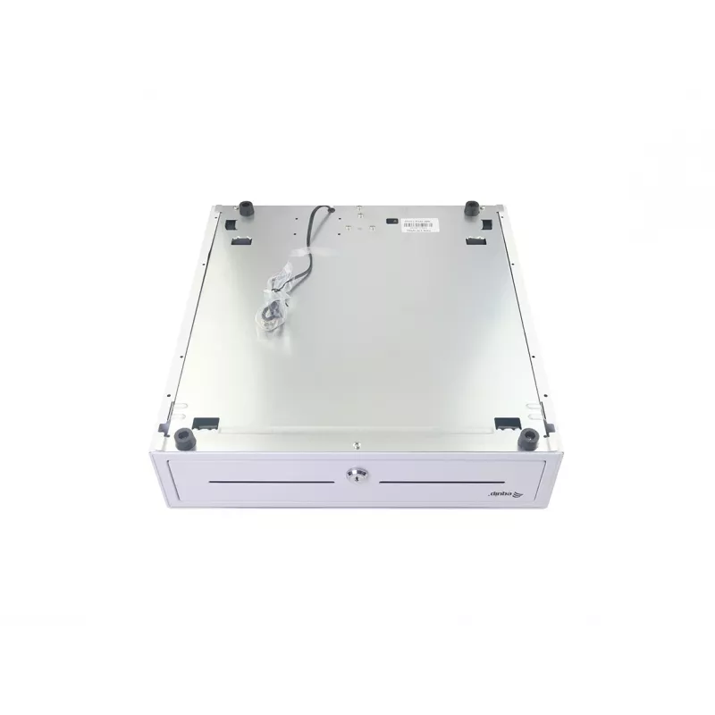 Cash register drawer EQUIP 351011, manual/automatic POS drawer, 4 bill / 8 coin compartments, metal, white, 420×405×110 mm