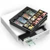 Cash register drawer EQUIP 351011, manual/automatic POS drawer, 4 bill / 8 coin compartments, metal, white, 420×405×110 mm
