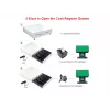 Cash register drawer EQUIP 351011, manual/automatic POS drawer, 4 bill / 8 coin compartments, metal, white, 420×405×110 mm