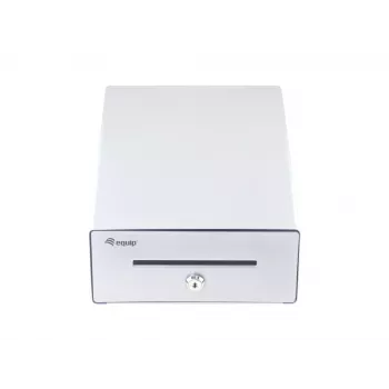 Equip Cash Register Drawer for Point of Sale (POS) System, 4 Bill/4 Coin Compartments, Removable Coin Slots, RJ11 connector, Aluminum