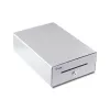 Equip Cash Register Drawer for Point of Sale (POS) System, 4 Bill/4 Coin Compartments, Removable Coin Slots, RJ11 connector, Aluminum
