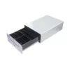 Equip Cash Register Drawer for Point of Sale (POS) System, 4 Bill/4 Coin Compartments, Removable Coin Slots, RJ11 connector, Aluminum