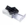 Equip Cash Register Drawer for Point of Sale (POS) System, 4 Bill/4 Coin Compartments, Removable Coin Slots, RJ11 connector, Aluminum