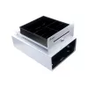 Equip Cash Register Drawer for Point of Sale (POS) System, 4 Bill/4 Coin Compartments, Removable Coin Slots, RJ11 connector, Aluminum