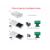 Equip Cash Register Drawer for Point of Sale (POS) System, 4 Bill/4 Coin Compartments, Removable Coin Slots, RJ11 connector, Aluminum