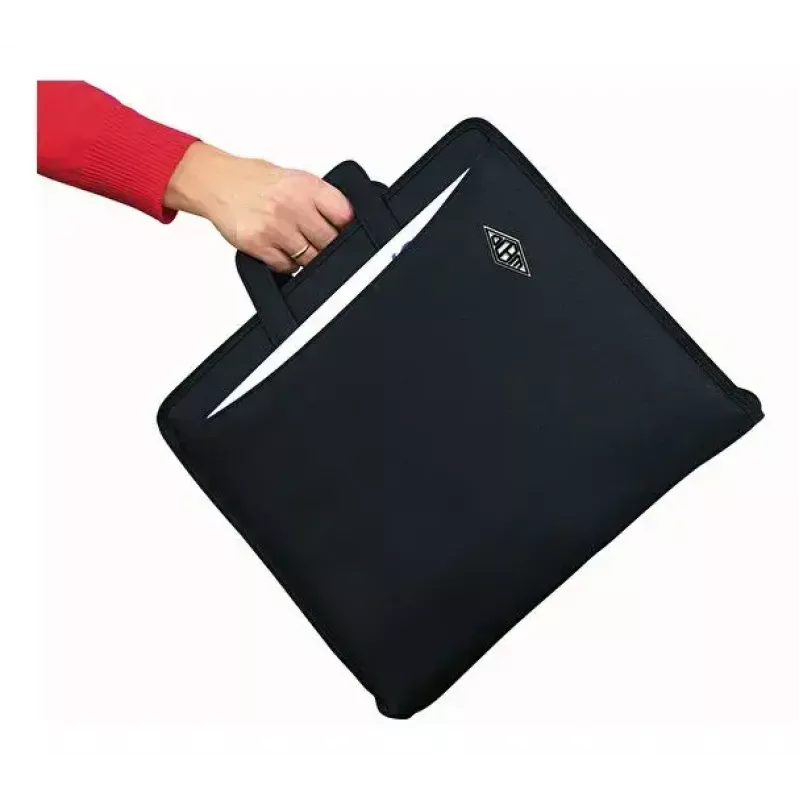 WEDO personal organizer 58 601 — plastic and polyester A4 document folder with business card pocket, black