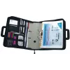 WEDO personal organizer 58 601 — plastic and polyester A4 document folder with business card pocket, black