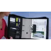 WEDO personal organizer 58 601 — plastic and polyester A4 document folder with business card pocket, black