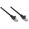 Intellinet Network Patch Cable, Cat5e, 0.25m, Black, CCA, U/UTP, PVC, RJ45, Gold Plated Contacts, Snagless, Booted, Lifetime Warranty