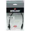 Intellinet Network Patch Cable, Cat5e, 0.25m, Black, CCA, U/UTP, PVC, RJ45, Gold Plated Contacts, Snagless, Booted, Lifetime Warranty