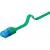 Flat Patch Cable Goobay CAT 6A U/UTP Green 0.5m