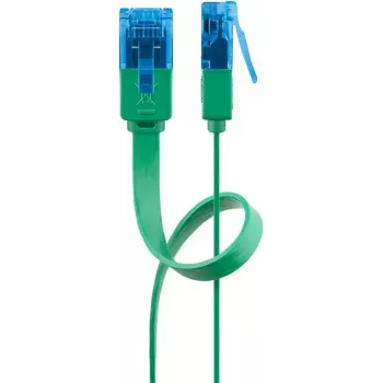 Flat Patch Cable Goobay CAT 6A U/UTP Green 0.5m