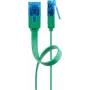 Flat Patch Cable Goobay CAT 6A U/UTP Green 0.5m