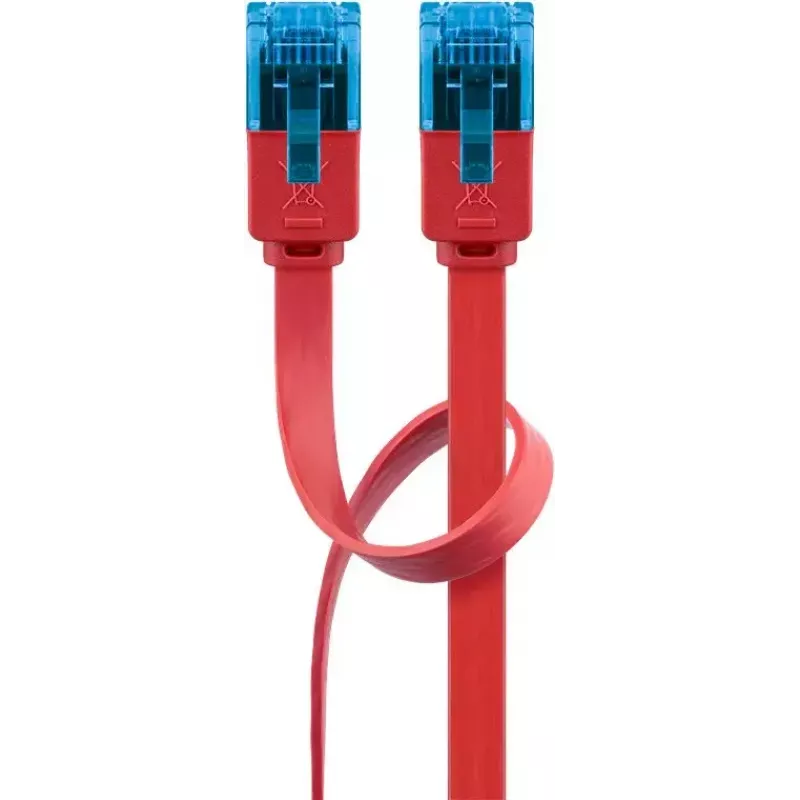 Flat Patch Cable Goobay CAT 6A U/UTP Red 0.5m