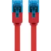 Flat Patch Cable Goobay CAT 6A U/UTP Red 0.5m