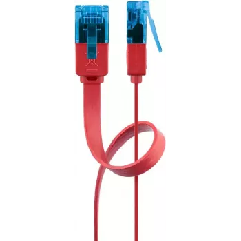 Flat Patch Cable Goobay CAT 6A U/UTP Red 0.5m