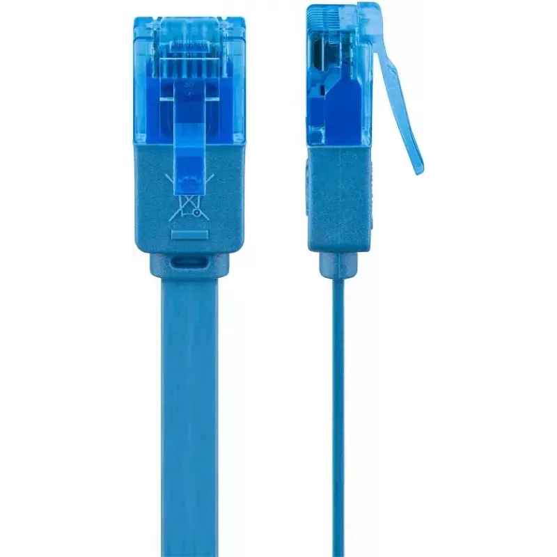 Flat Patch Cable Goobay CAT 6A U/UTP Blue 1m