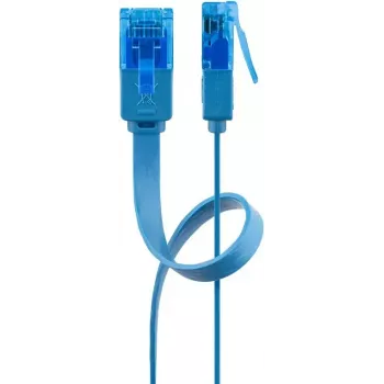 Flat Patch Cable Goobay CAT 6A U/UTP Blue 1m
