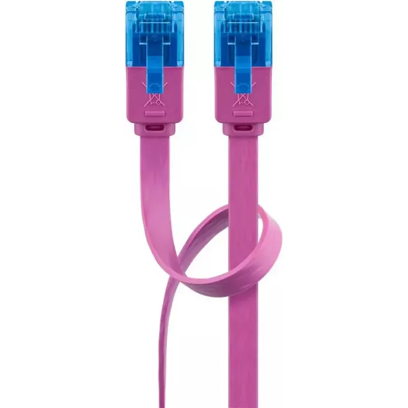 Flat Patch Cable Goobay CAT 6A U/UTP Magenta 2m