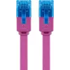 Flat Patch Cable Goobay CAT 6A U/UTP Magenta 2m