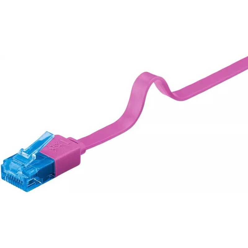 Flat Patch Cable Goobay CAT 6A U/UTP Magenta 2m