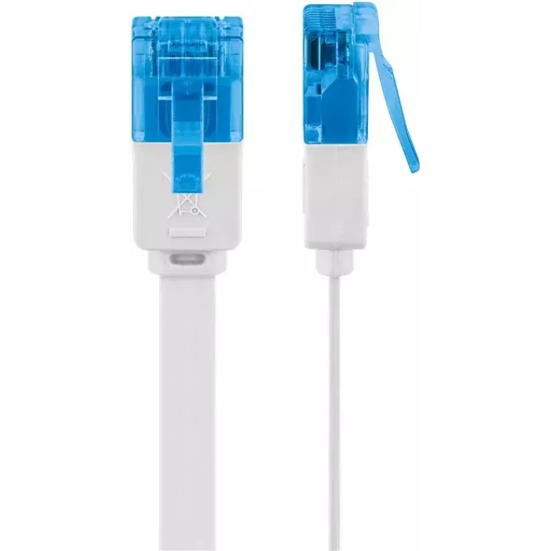 Flat Patch Cable Goobay CAT 6A U/UTP White 2m