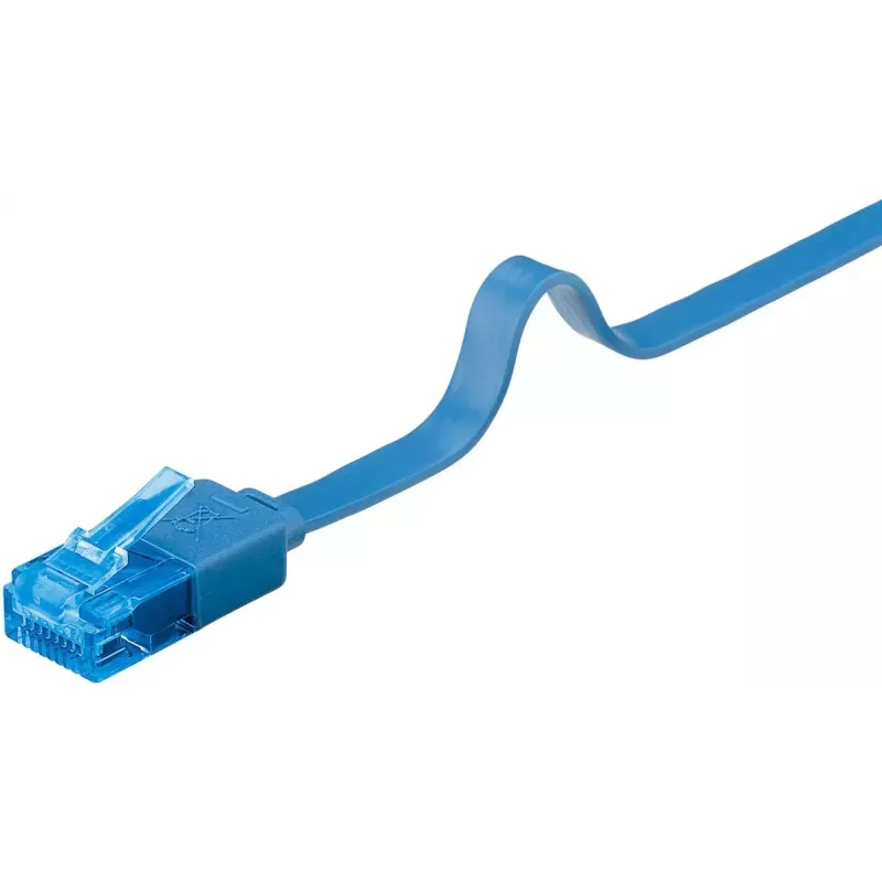 Flat Patch Cable Goobay CAT 6A U/UTP Blue 3m