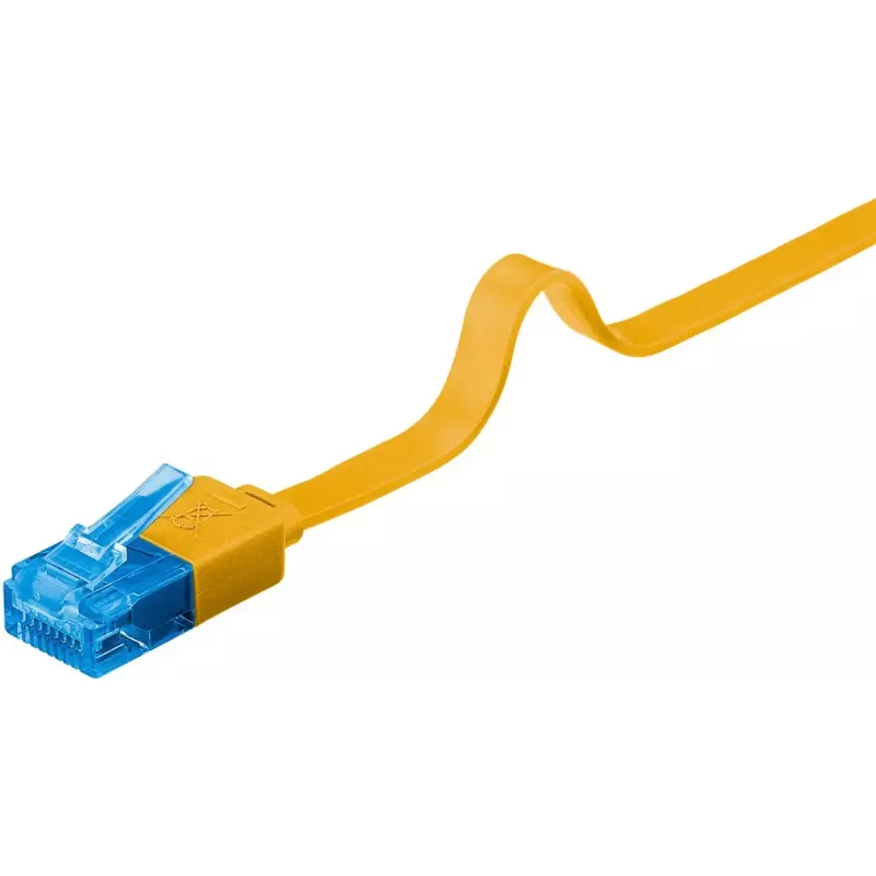 Flat Patch Cable Goobay CAT 6A U/UTP Yellow 3m