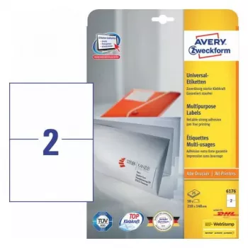 Label sheets Avery Zweckform model 6176 — 210 × 148 mm printable sheets, pack format